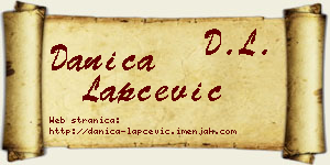 Danica Lapčević vizit kartica